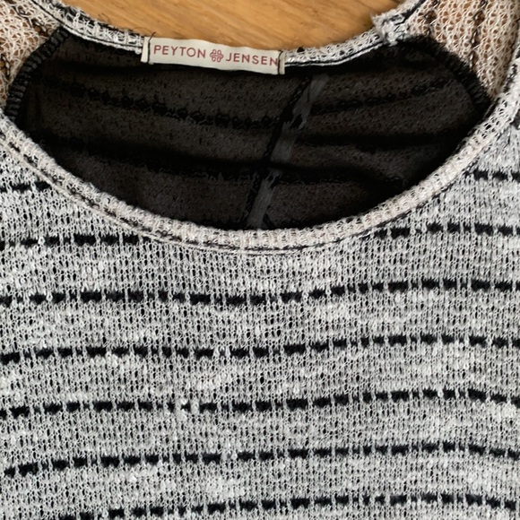 Peyton Jensen Sweater with black sheer back- worn once! - Picture 3 of 5